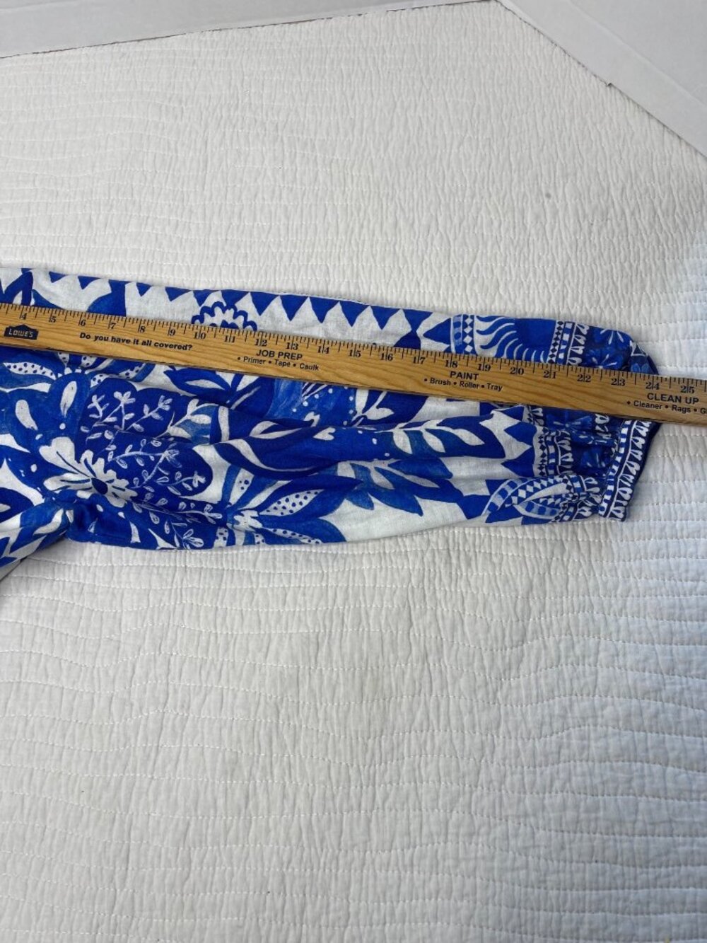 Farm Rio Flora Tapestry Off-White & Blue Maxi Dress SZ L Coastal Chic NWT - Picture 14 of 15